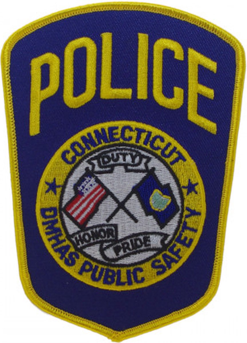 Dmhas Public Safety Connecticut Police geborduurde patch embleem | Opnaai